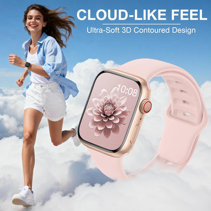 10 Pack Silicone Sport Bands Compatible with Apple Watch Band Women Men