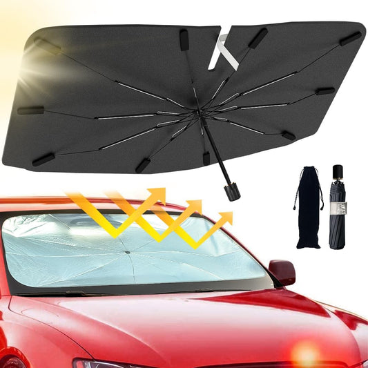 2026 Windshield Sun Shade Umbrella, Foldable Car Sunshade, 99% UV Block
