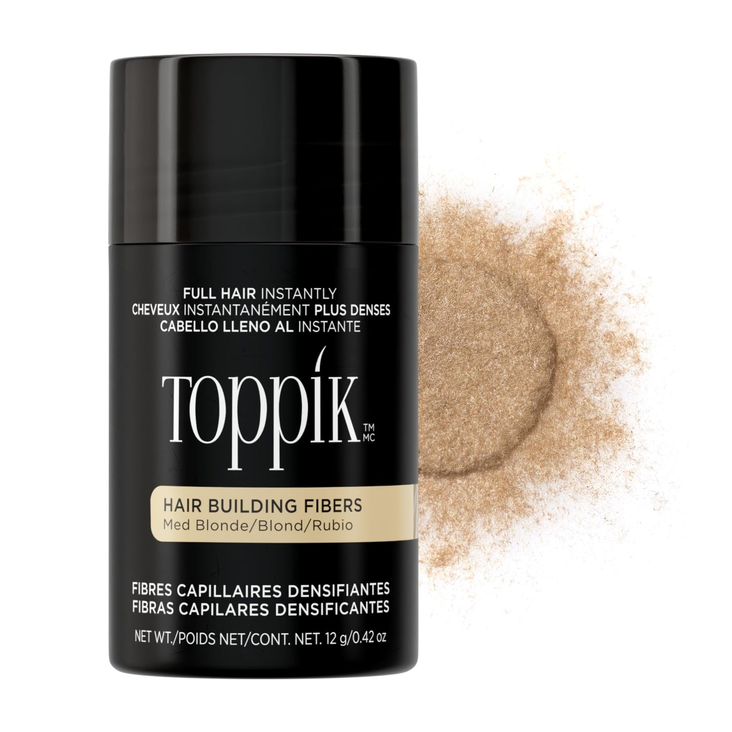 Toppik Hair Building Fibers, Fill In Fine or Thinning Hair Instantly Thicker, Fuller Looking Hair 9 Shades,4 size options
