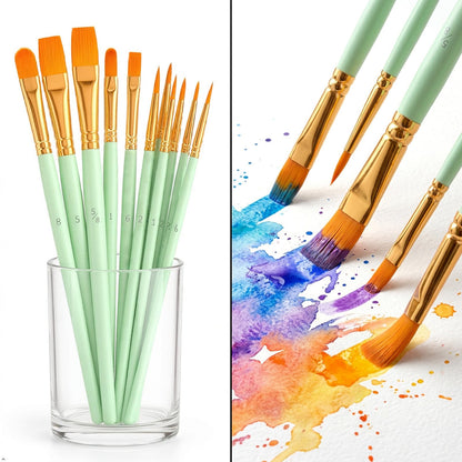 Soucolor Acrylic Paint Brushes Set, 20 Pcs Pointed Tip Artist Paintbrushes