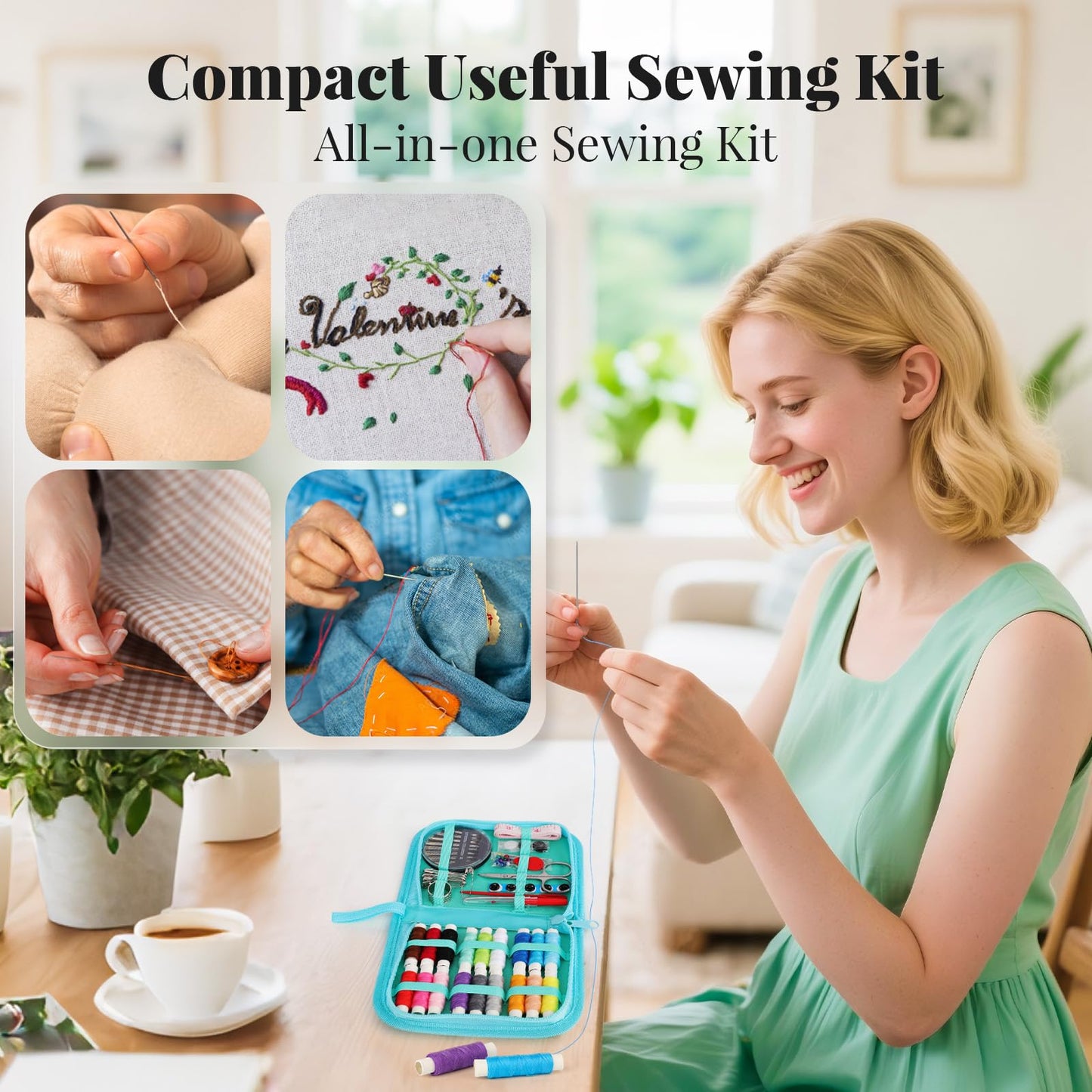 Coquimbo Sewing Kit for Adults, Christmas Stocking Stuffers for Teen Girls