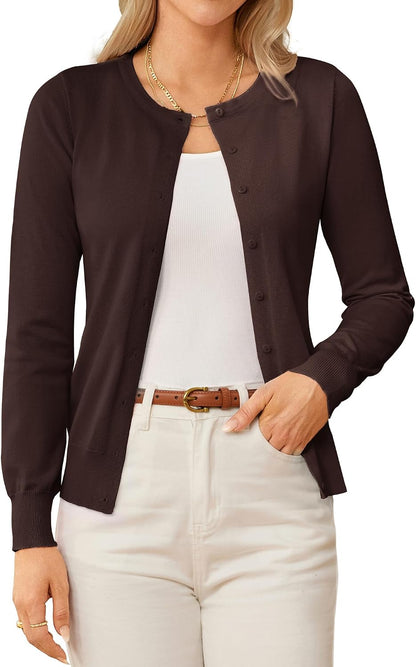 GRACE KARIN Knit Cardigan Sweaters for Women Lightweight Fall Outfits 2026