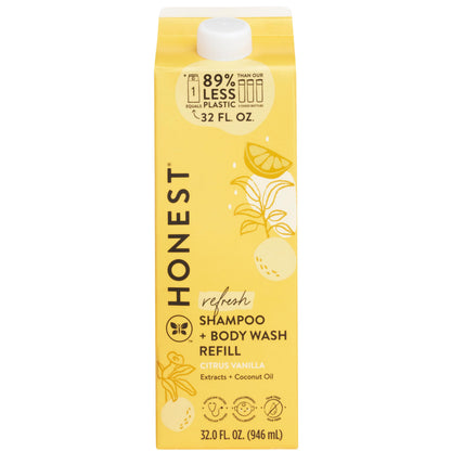 The Honest Company Shampoo & Body Wash, Tear-Free, Fragrance-Free, 10 fl oz