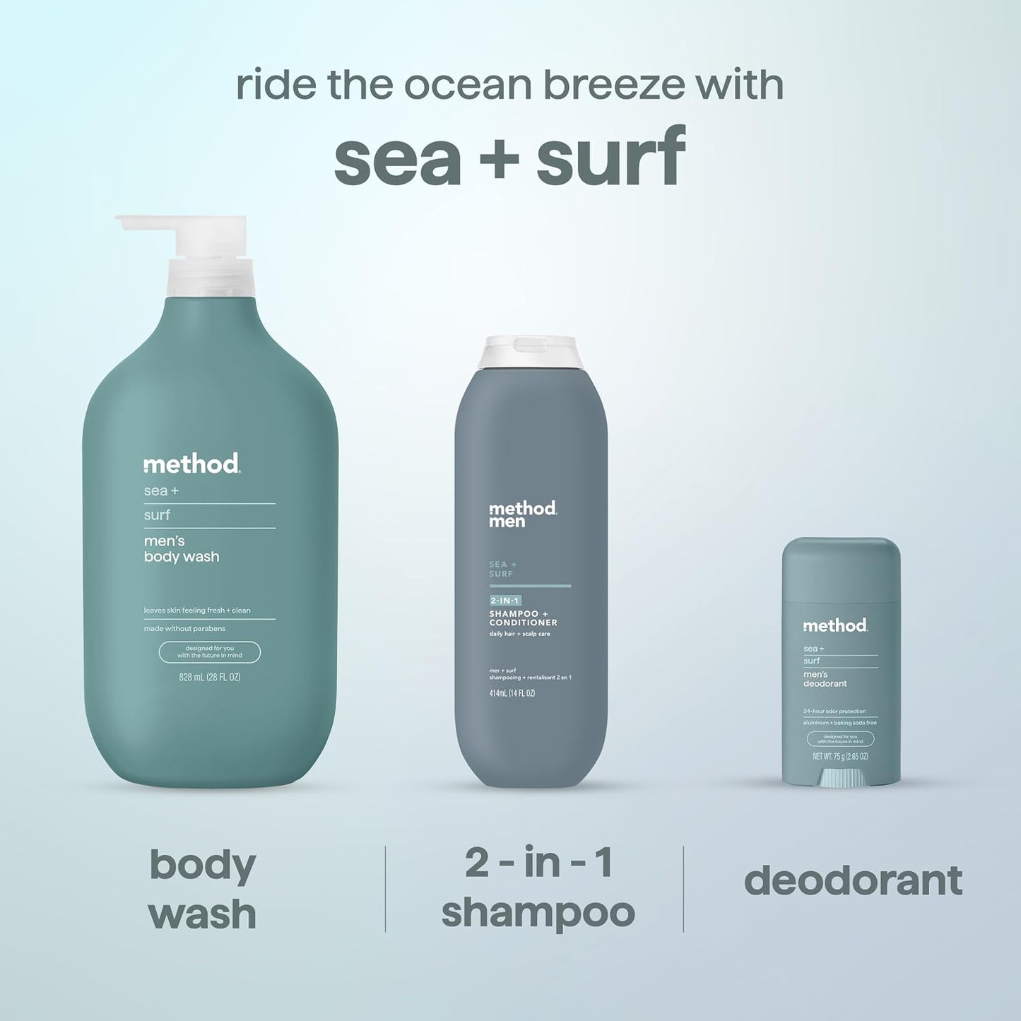 method Men’s Body Wash, Sea + Surf Scent, 28 fl oz