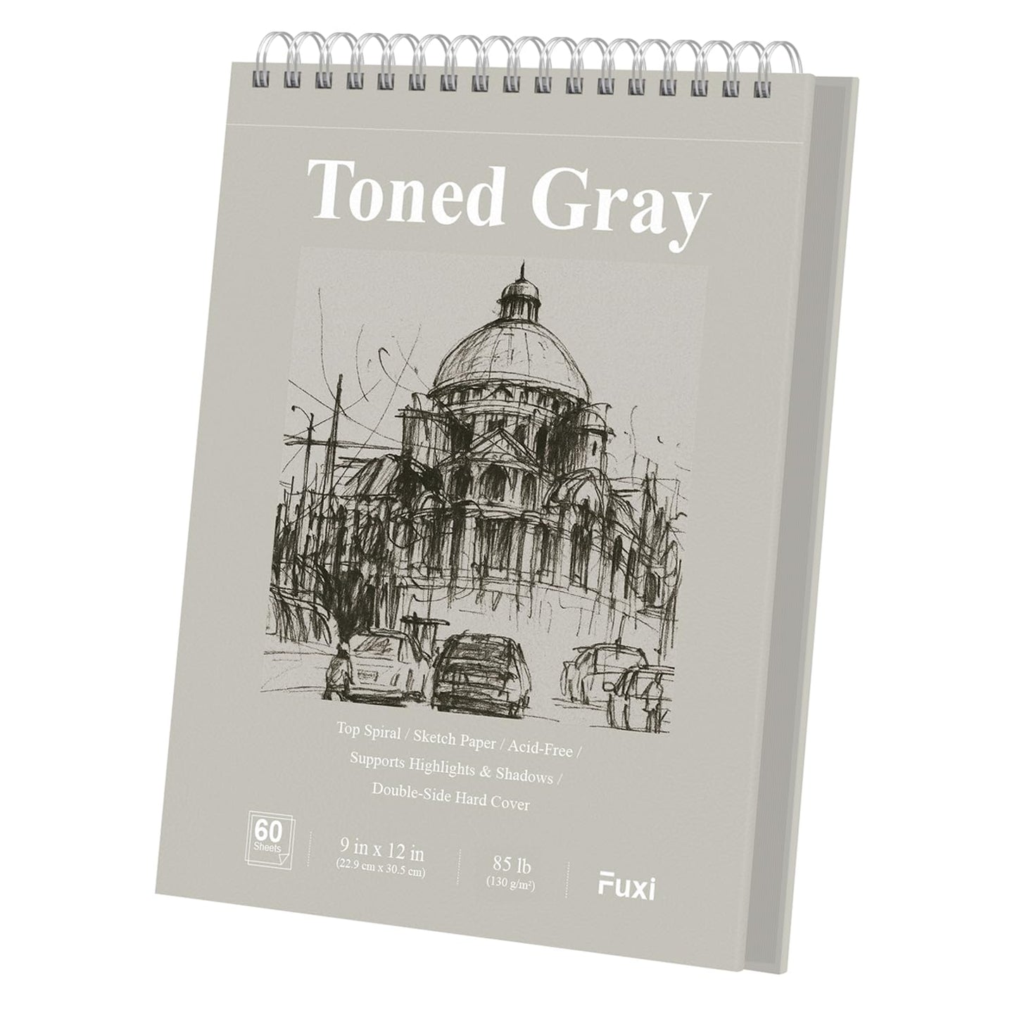 Fuxi 9" x 12" Sketch Book_Top Spiral Bound Sketchbook_100Sheets 68lb/100gsm