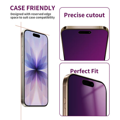 2 Pack Privacy Screen Protector for iPhone 17 Pro Max Tempered Glass 6.9'' Private Saver Anti-Spy Eye Protection Anti-Scratch Full Coverage No Bubble