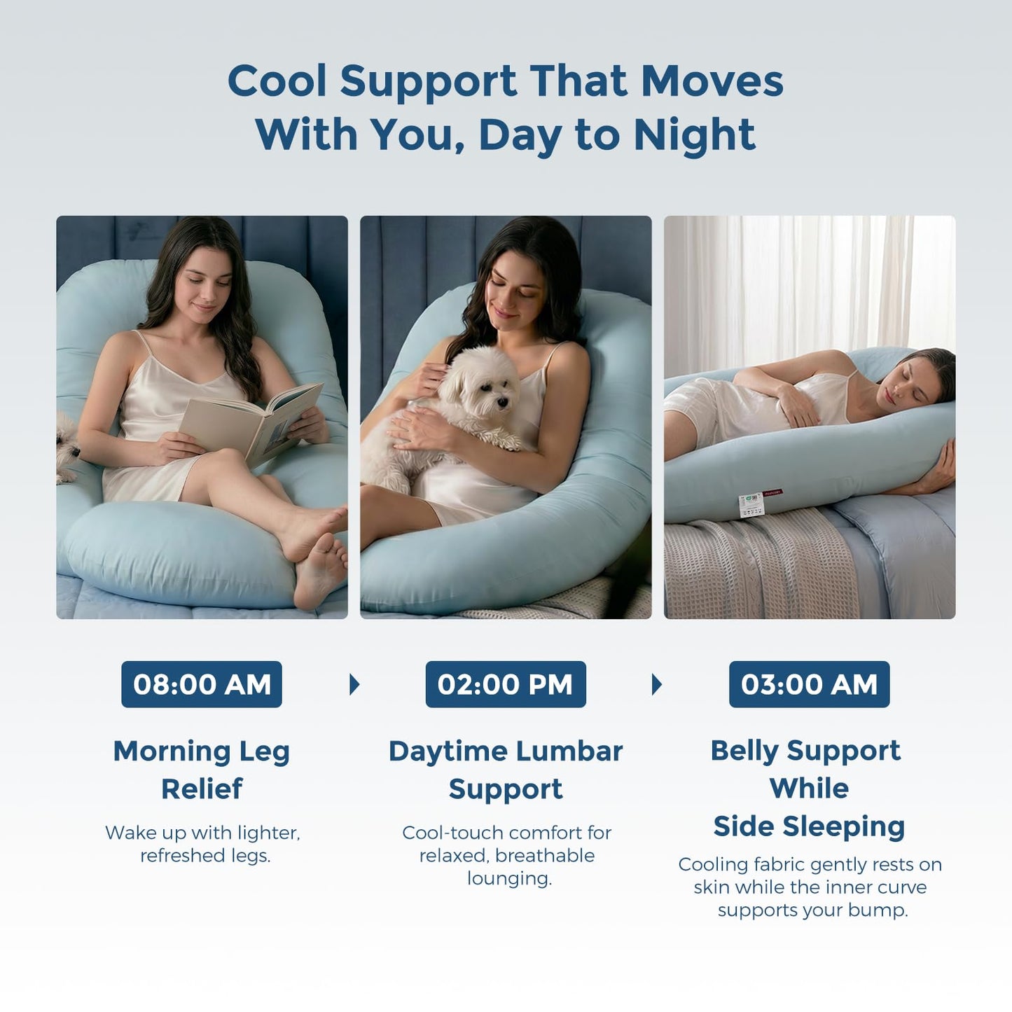 Momcozy Pregnancy Pillow for Sleeping - U Shaped Full Body Maternity Pillow