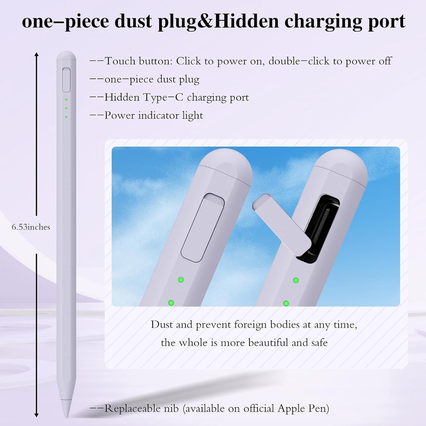 Stylus Pen for iPad11&10thGen,14Mins Faster Charge, with Pencil Holder,Palm Rejection, Tilt Sensitivity, for iPad Air11&13-inch(M3/M2), iPad Pro 11&13-inch (M4),iPad 6-11th,iPad Pro 11/12.9 inch