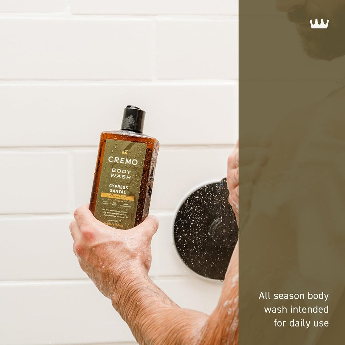 Cremo Body Wash for Men, Cypress Santal, 16 Fl Oz
