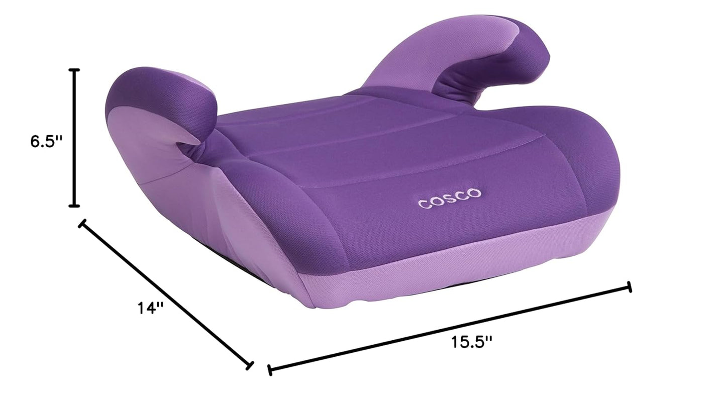 Cosco Topside Backless Booster Car Seat, Lightweight Booster Seats for Cars 40-100 lbs, Backless Booster Seat for Car, Leo