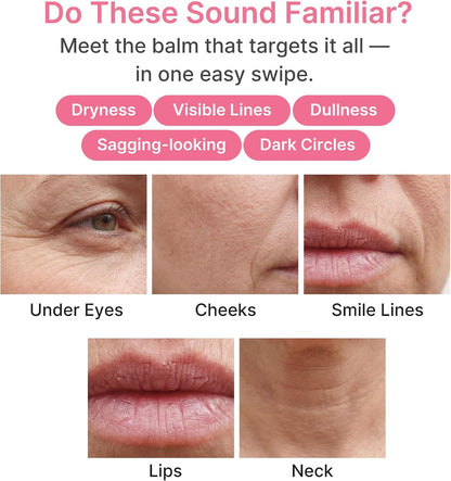 medicube PDRN Pink Collagen Volume Multi Balm Stick - Face & Body Balm | Volufiline, PDRN, NAD, Collagen - Under-Eyes, Neck, Forehead, Smile Lines, Lips, Plumping & Radiance for Line Care, K-Beauty