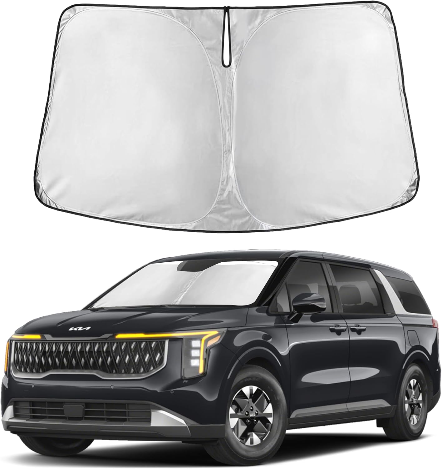 Autovir Windshield Sun Shade, 2017-2026 Tesla Model 3 & Y, 280T Visor Shade