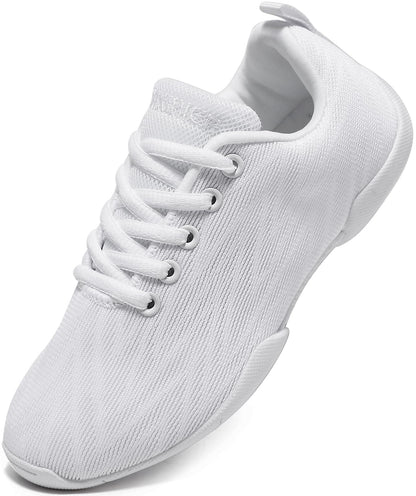 BAXINIER Girls White Cheerleading Shoes