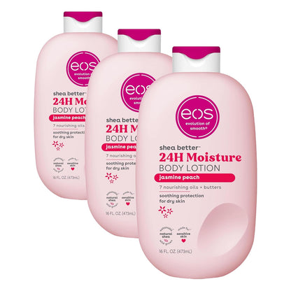 eos Shea Better 24H Moisture Body Lotion- Jasmine Peach, 16 fl oz