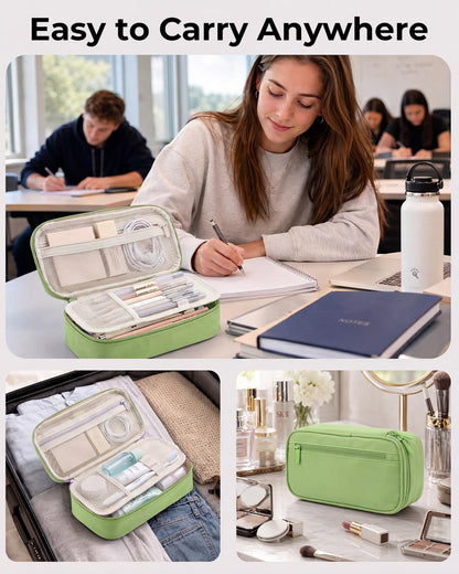 WEMATE Pencil Case, Large Storage Organizer, Makeup Bag, Teacher Must - have, Big Pencil Pouch, Marker Case for College