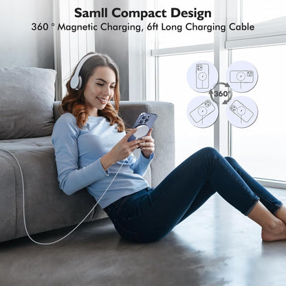 Magnetic Wireless Charger for iPhone,2 Pack Apple Magsafe Charger 10FT Long