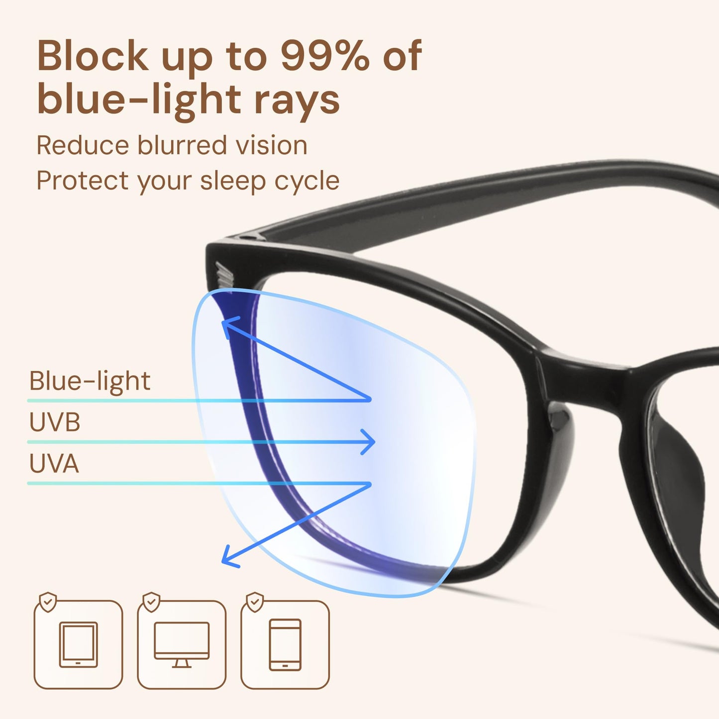 Gaoye Blue Light Glasses for Women - 3 Pack