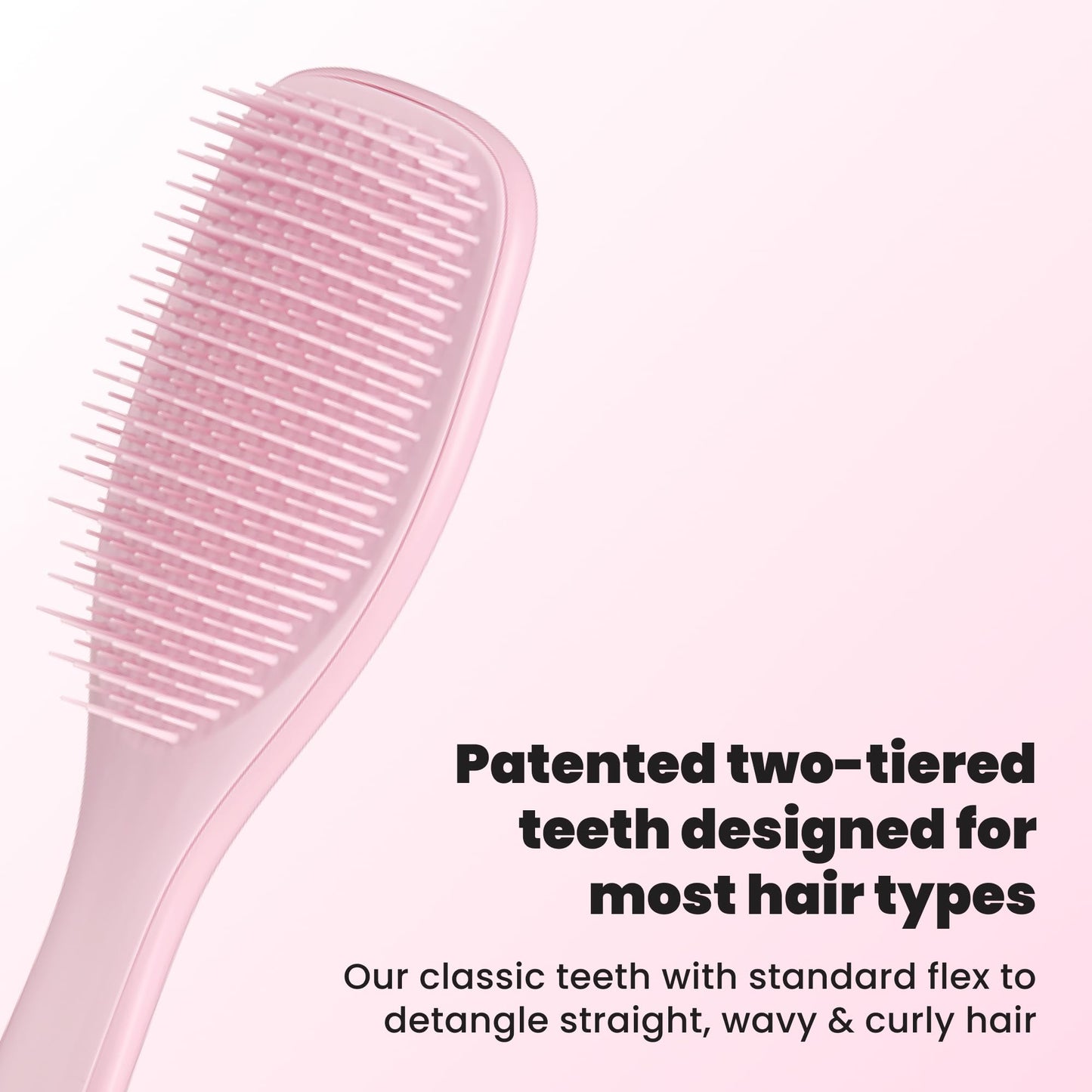 Tangle Teezer Ultimate Detangler Brush, Straight to Wavy, Liquorice Black