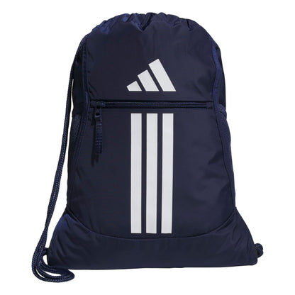 adidas Alliance Sackpack – Drawstring Backpack for Sports, Small Gym Bag, Preloved Teal Green/Black/3, OSFA
