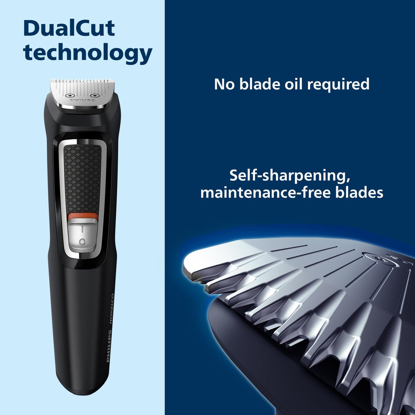 Philips Norelco All-in-One 3000 Series 13 in 1 Trimmer, Beard Styler & Men's Hair Clipper, 9 Length Settings & Self-Sharpening Skin-Friendly Blades, MG3919/50
