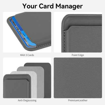 Magnetic Wallet Cell Phone Card Holder for Phone Case with Mag-Safe