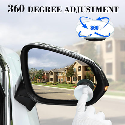 LivTee Blind Spot Car Mirror, HD Glass Frameless Convex Side Mirror Blindspot, Wide Angle Rear View Mirrors for SUVs, Trucks and RVs - Car Accessories