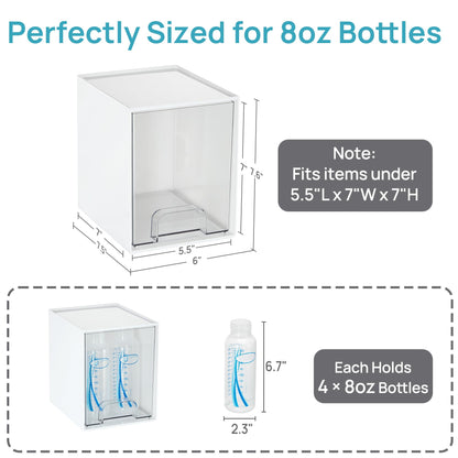 Vtopmart 2 Pack Small Clear Stackable Storage Drawers for Desk, Countertop