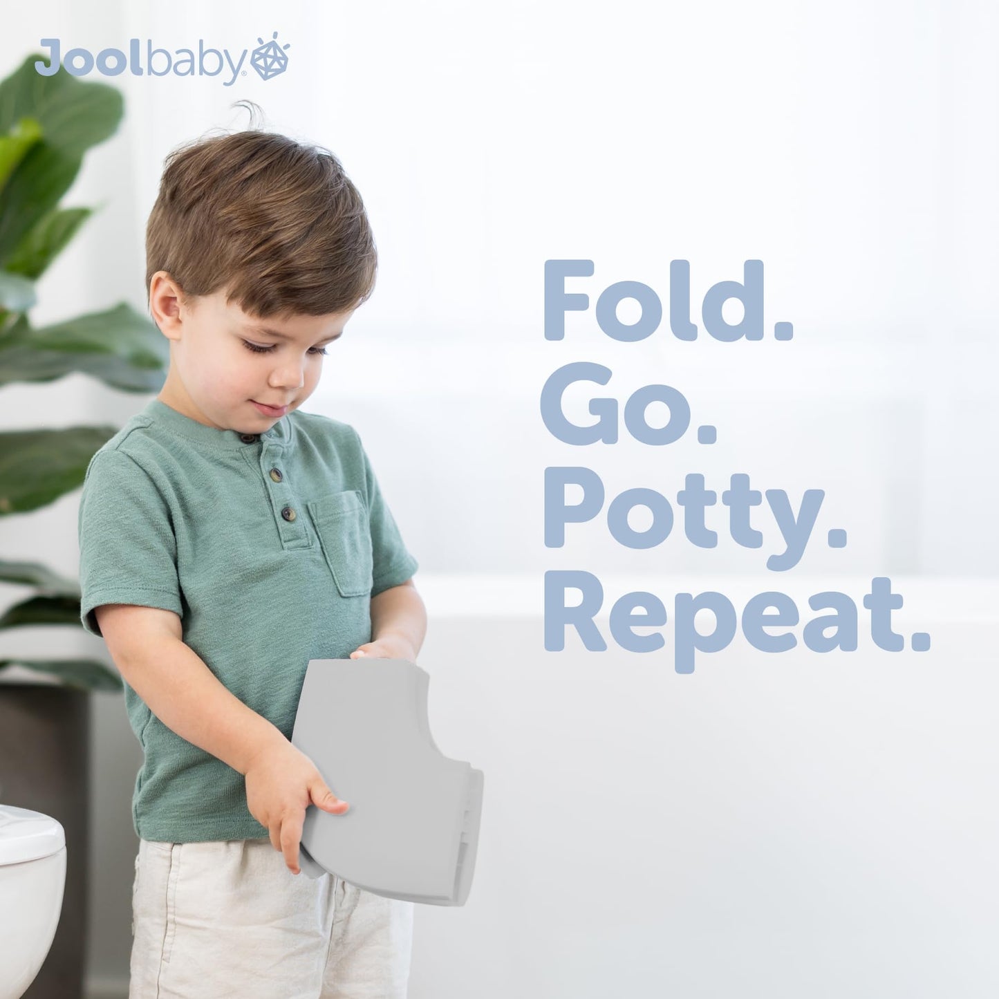 Jool Baby Folding Travel Potty Training Seat – Easy-Remove Pull Tab (Sage)