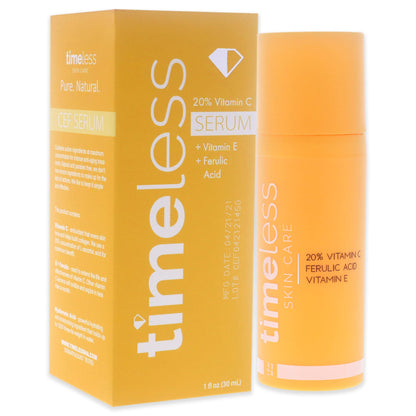Timeless 20% Vitamin C + E Ferulic Acid Serum, Antioxidant, 4 fl oz