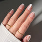 Glamnetic Press On Nails - Short Almond, Glossy Fake Nails 24 Pc Full Kit