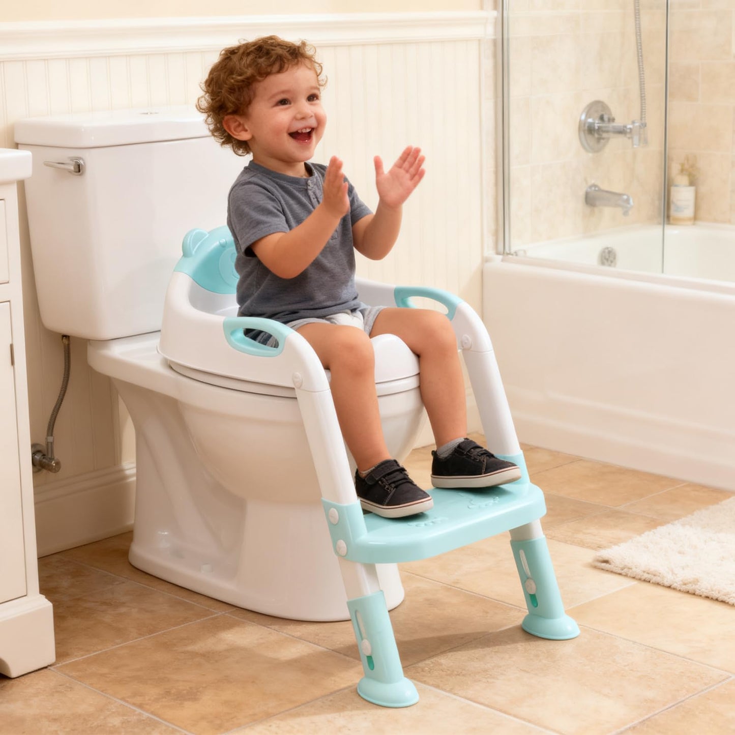Potty Training Toilet for Toddlers, 2-in-1 Potty Training seat, Anti-Slip