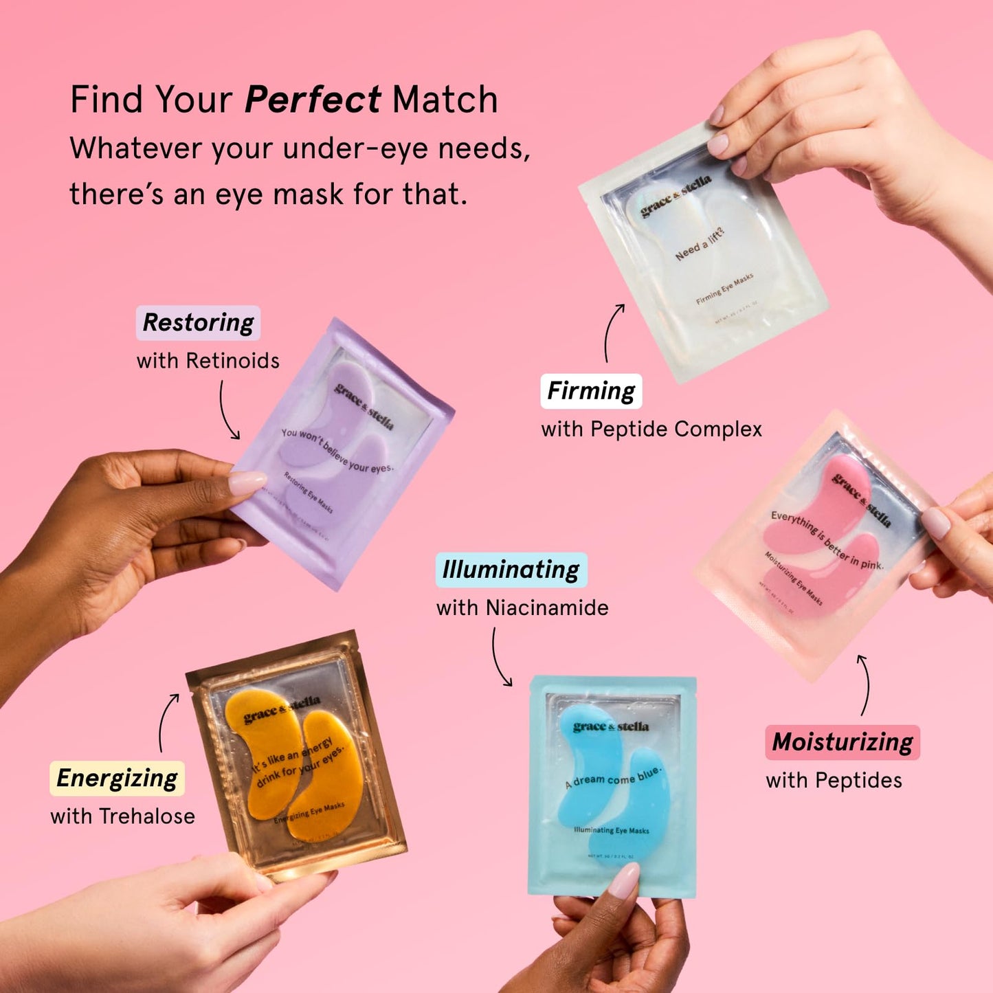 grace & stella Award Winning Eye Patches for Puffy Eyes