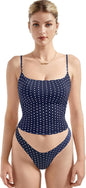 SUUKSESS Women Double Line Square Neck Tank Top Summer Y2K Going Out Basic Cami Shirt