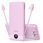 VEGER Portable Charger for iPhone, Power Bank Built in Cables and Wall Plug