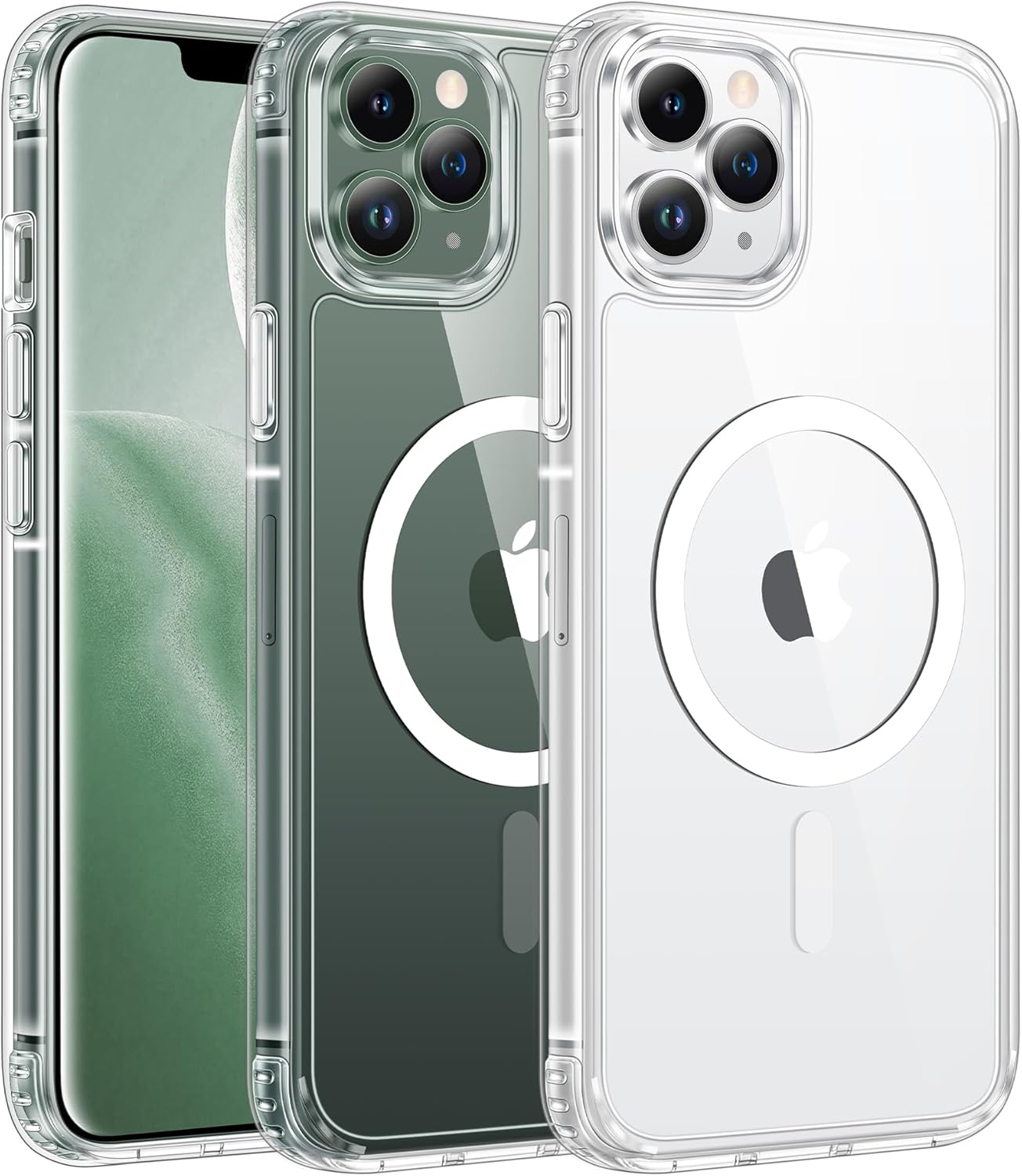 FNTCASE for iPhone 17 Pro Case Clear Magnetic with Screen Protector