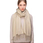 RIIQIICHY Women's Fringe Shawl Wrap Pashmina Scarf for Wedding Evening