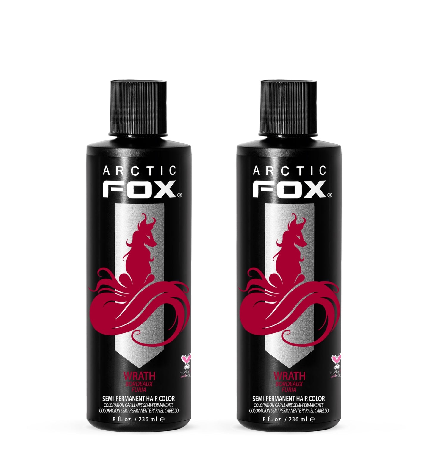 ARCTIC FOX Semi-Permanent Hair Dye - Sunset Orange, Vegan - 2 x 8 oz