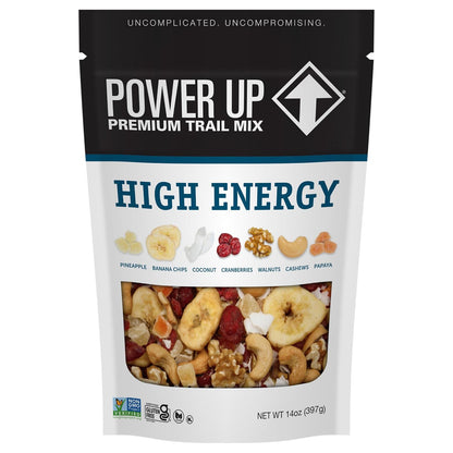 Power Up Trail Mix, Mega Omega Trail Mix, Non-GMO, Vegan, Gluten Free, No Artificial Ingredients, Gourmet Nut, 14 Ounce Bag