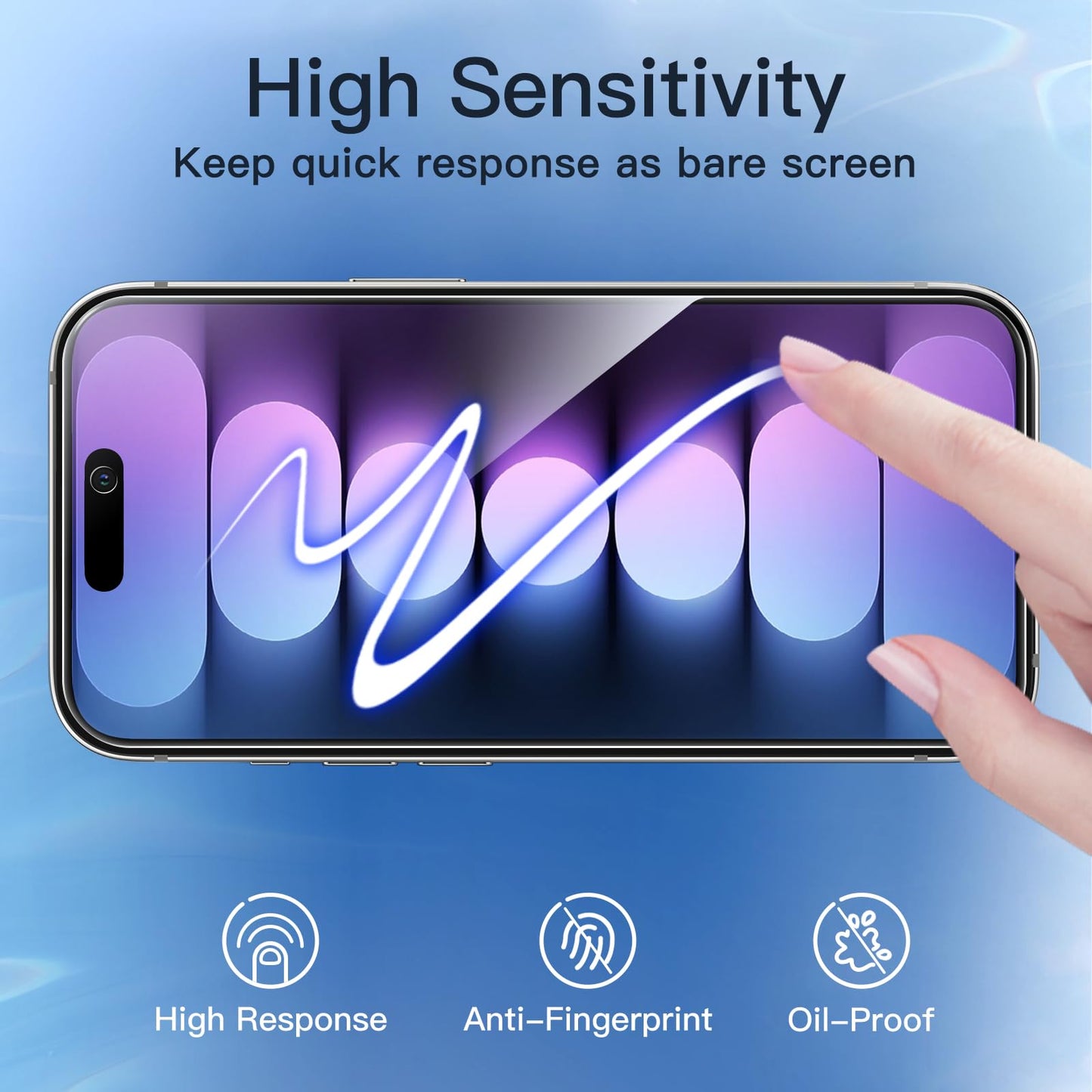 JETech Privacy Screen Protector for iPhone 17 Pro Max, 2-Pack