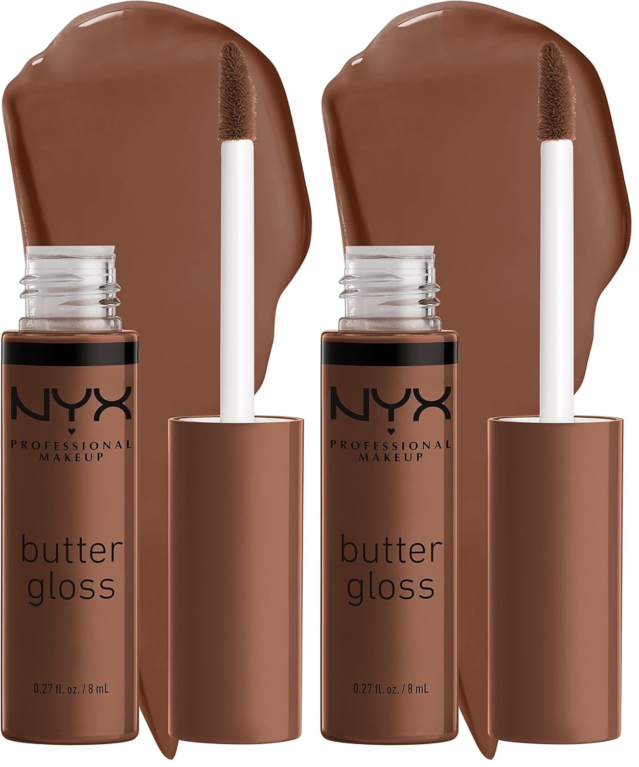 NYX PROFESSIONAL MAKEUP Butter Gloss, Non-Sticky Lip Gloss - Praline (Deep Nude)