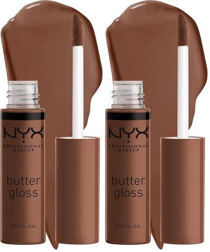 NYX PROFESSIONAL MAKEUP Butter Gloss, Non-Sticky Lip Gloss - Praline (Deep Nude)