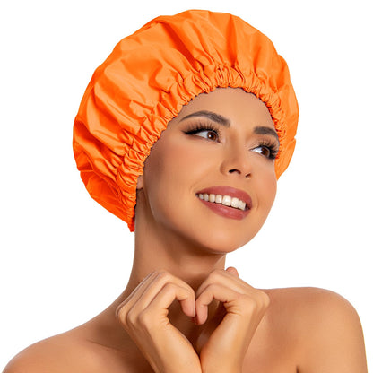 Edoneery Shower Caps for Women Reusable Waterproof, Shower Hair Cap