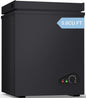TABU 3.5 Cubic Feet Chest Freezer, Compact Deep Freezer, Black