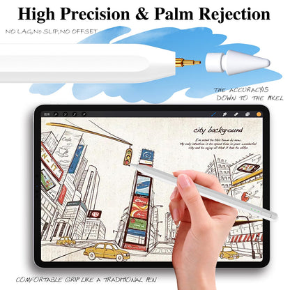 Stylus Pen for iPad11&10thGen,14Mins Faster Charge, with Pencil Holder,Palm Rejection, Tilt Sensitivity, for iPad Air11&13-inch(M3/M2), iPad Pro 11&13-inch (M4),iPad 6-11th,iPad Pro 11/12.9 inch