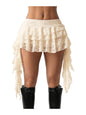Women's Y2K Mini Skirt Ruffle Lace Mesh Asymmetrical Flowy Short Skort