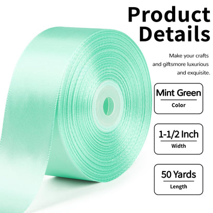 Mauproy Dusty Rose Satin Ribbon, 1-1/2 Inch, 50 Yards