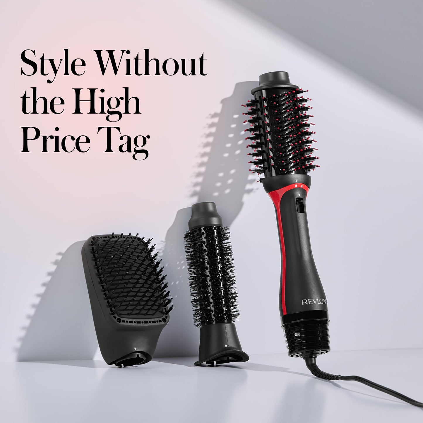 REVLON One-Step Volumizer Hair Dryer and Styler, 2.8 in Barrel, Black
