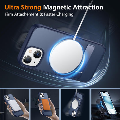 SPIDERCASE Magnetic for iPhone 17 Pro Max Case,with Kickstand,Clear