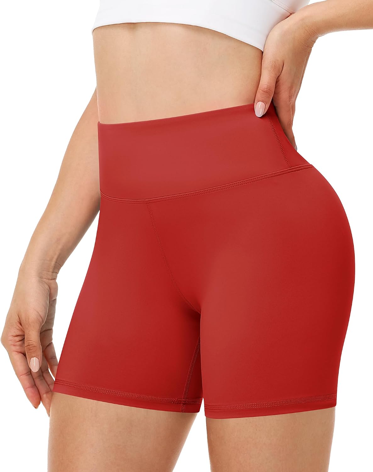 Runhit Women's Workout Biker Shorts - 3"/5"/8" High Waisted Tummy Control Spandex Booty Shorts for Volleyball Gym Yoga Dance