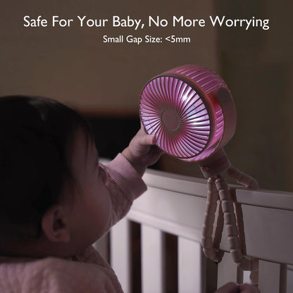 Momcozy 8000mAh Portable Stroller Fan | 27H Ultra-long Battery Life